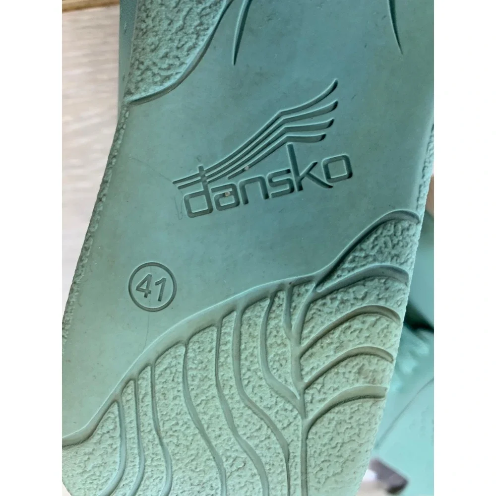 Dansko Women's Honor Teal Blue Perforated Leather Lace Up Sneakers Comfort Shoes